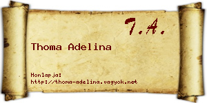 Thoma Adelina névjegykártya